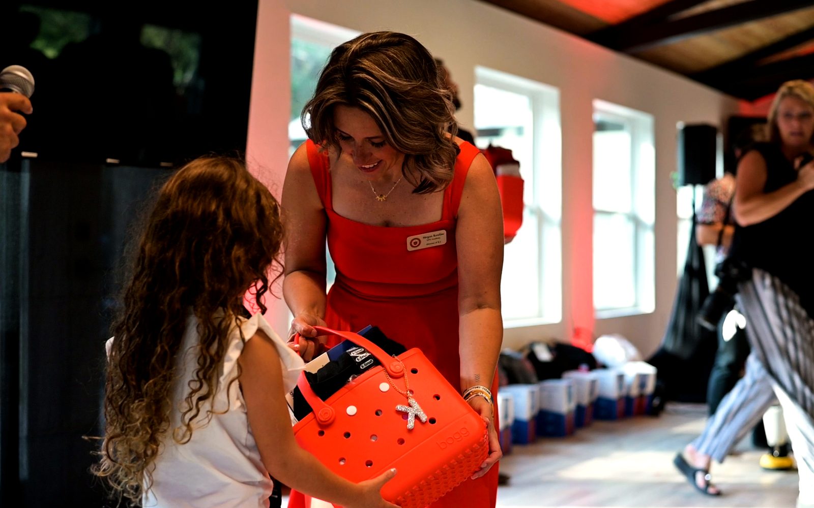 An LFG Academy family at a campus event