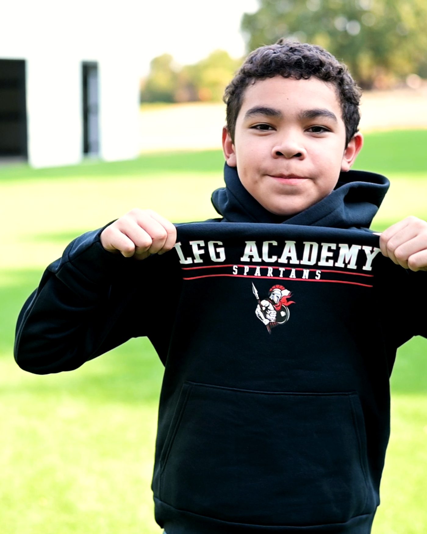 An LFG Academy student on the field